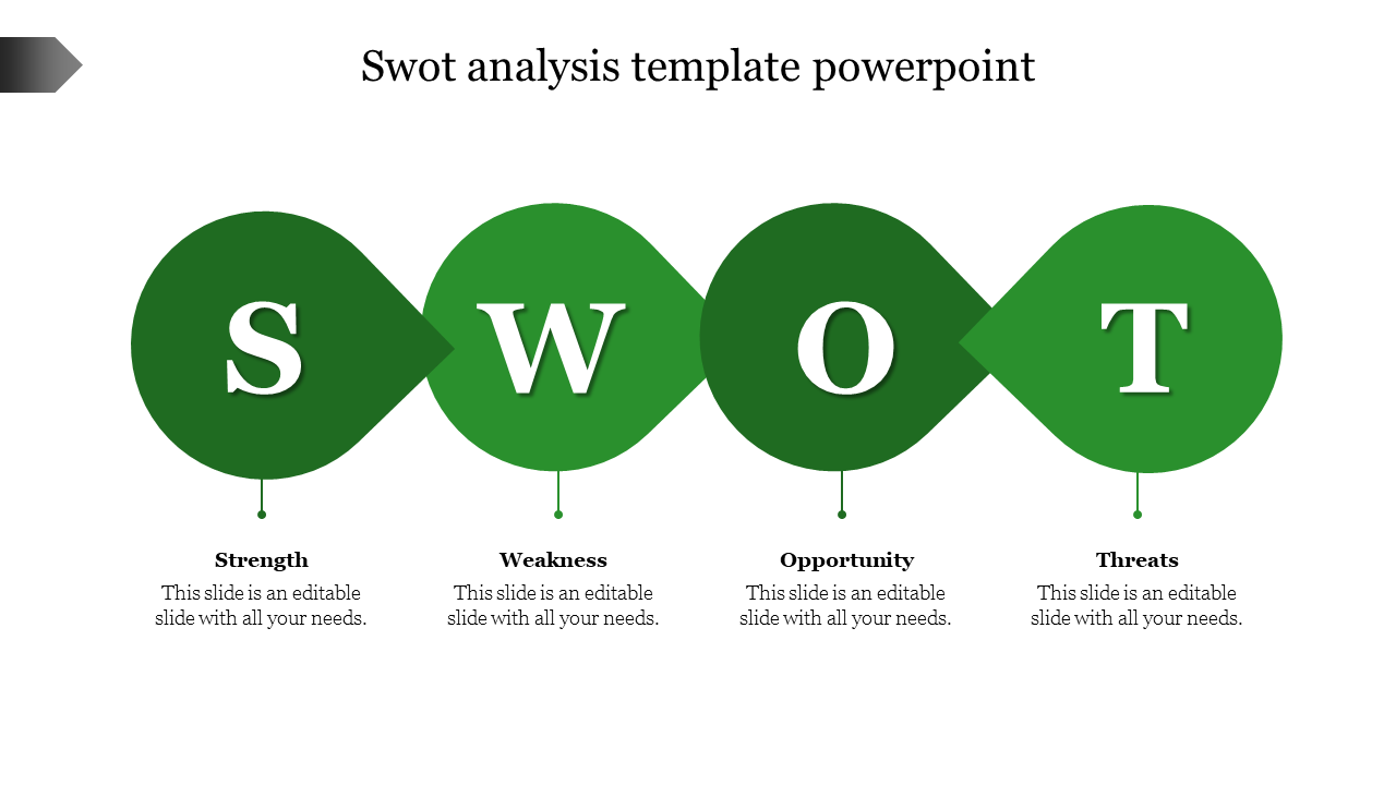 Free - Awesome SWOT Analysis Template PowerPoint PPT  Slide